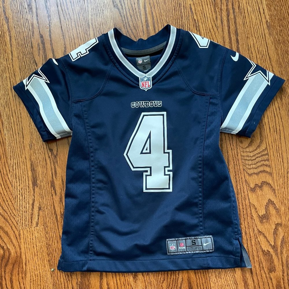 Cowboys Jersey (Dak Prescott), Size Small (kids 8)